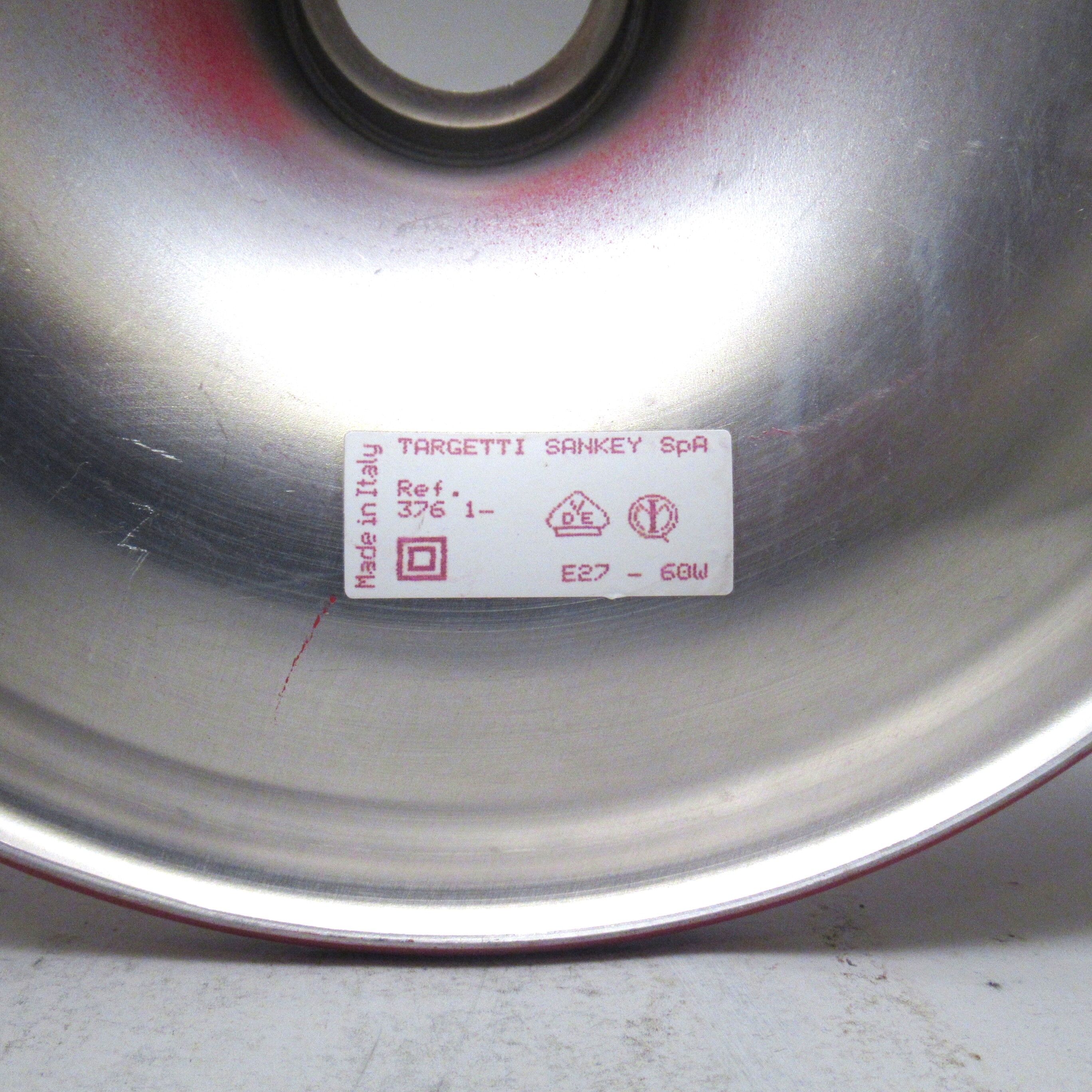 Teti red Targetti wall lamps 70s 80s