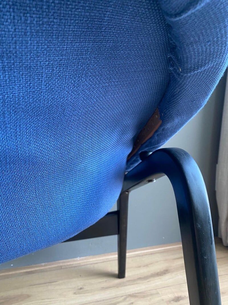 Fauteuil de salon bleu, modèle Columbus, Hartmut Lohmeyer pour Artifort, années 1950