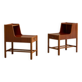 Pair of bedside tables by Nordiska Kompaniet in teak, 1952, by David Rosén.