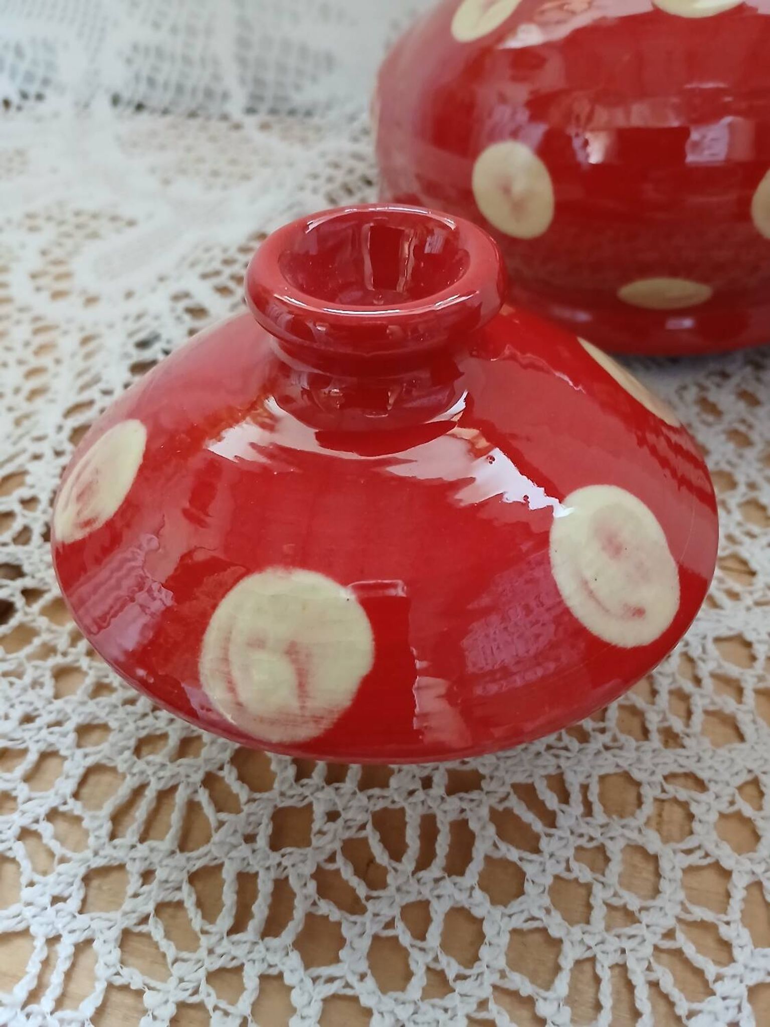 Handmade pottery teapot