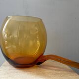 Vintage amber glass salad bowl