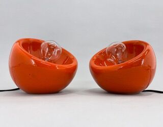 Pair of Mid-Century Ceramic Enzo Bioli Table Lamps