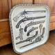 Metal tray Piero Fornasetti "Guns" 60s revolvers