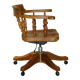 Chaise de bureau pivotante en bois d'if burr - Windsor swivel
