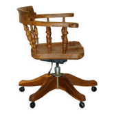 Chaise de bureau pivotante en bois d'if burr - Windsor swivel