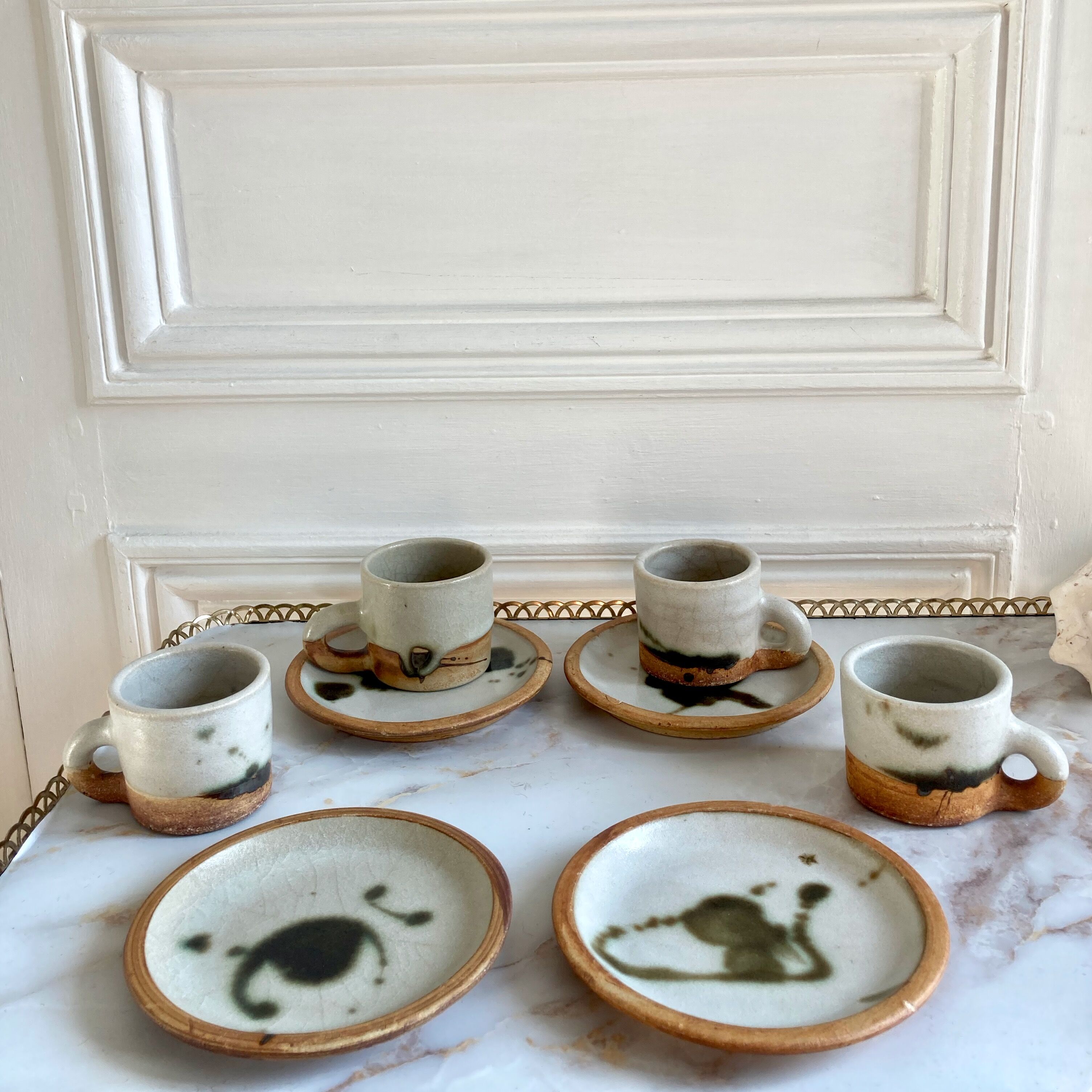Coffee cups Pottery of La Colombe Madeleine Brault