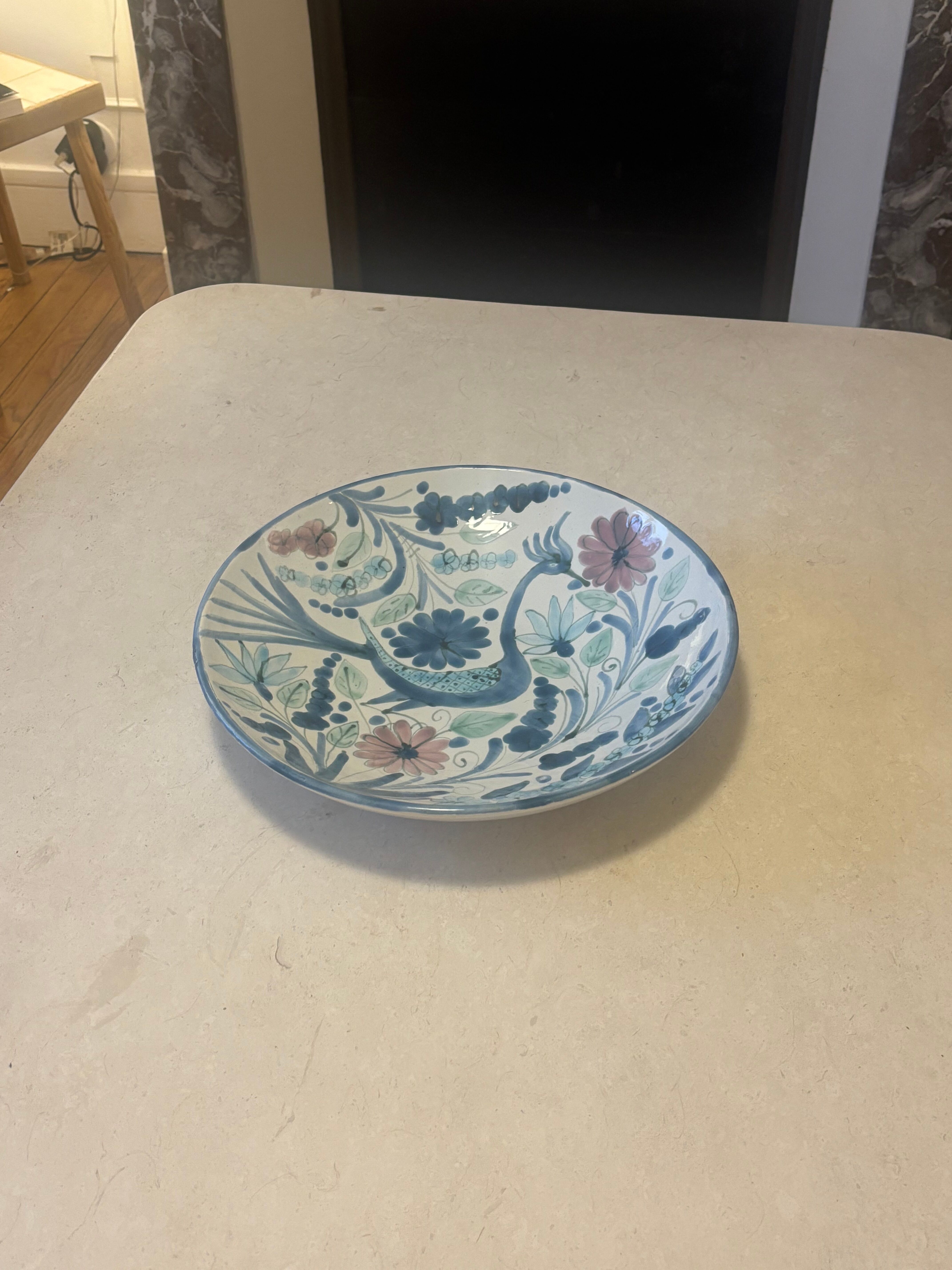 Ceramic plate signed Maja