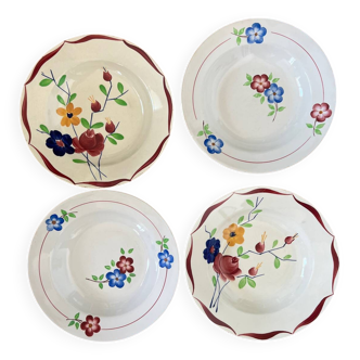 Assiettes creuses dépareillées