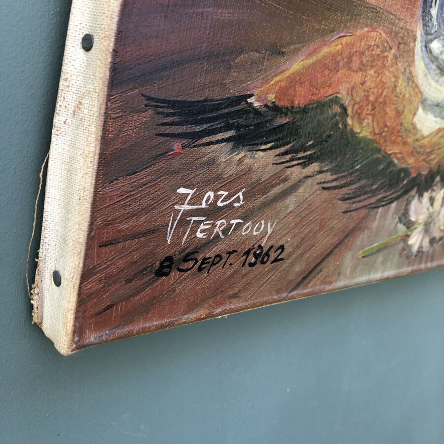 old painting "The gladioli"