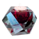 Murano Sommerso Block Candle Holder Design 60/70 Visible Label