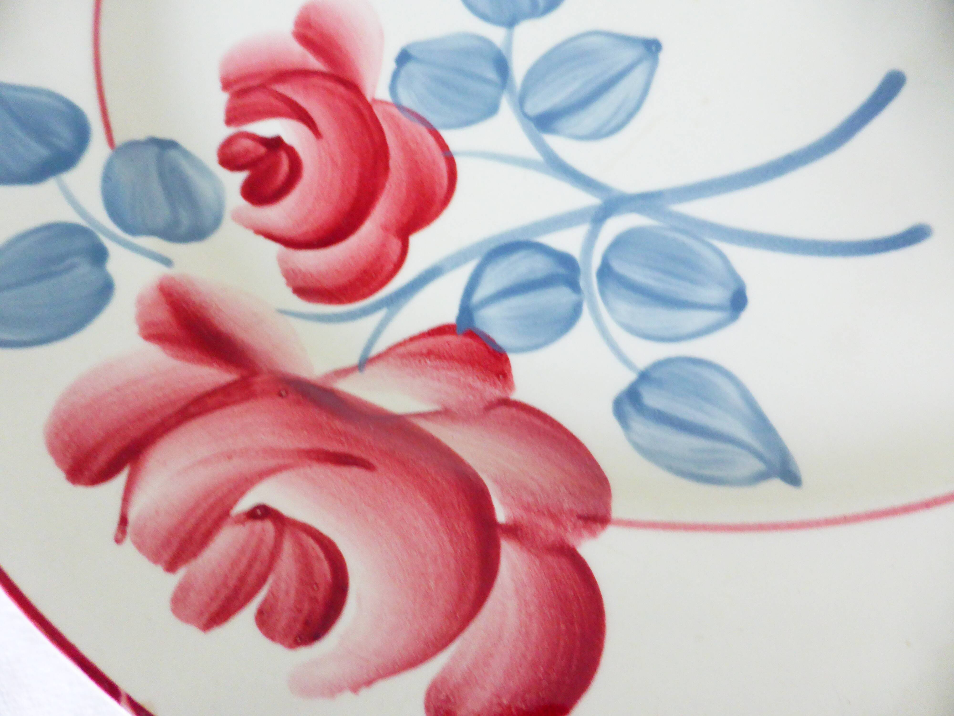 Vintage round HBCM hand-decorated platter 210393