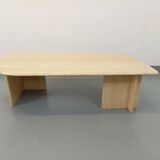 Vintage rectangular travertine coffee table from the 70s