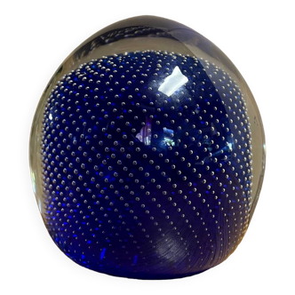 Monumental Paperweight Ball of Sulfur Design "blue symphony" Romano Carrera (after)