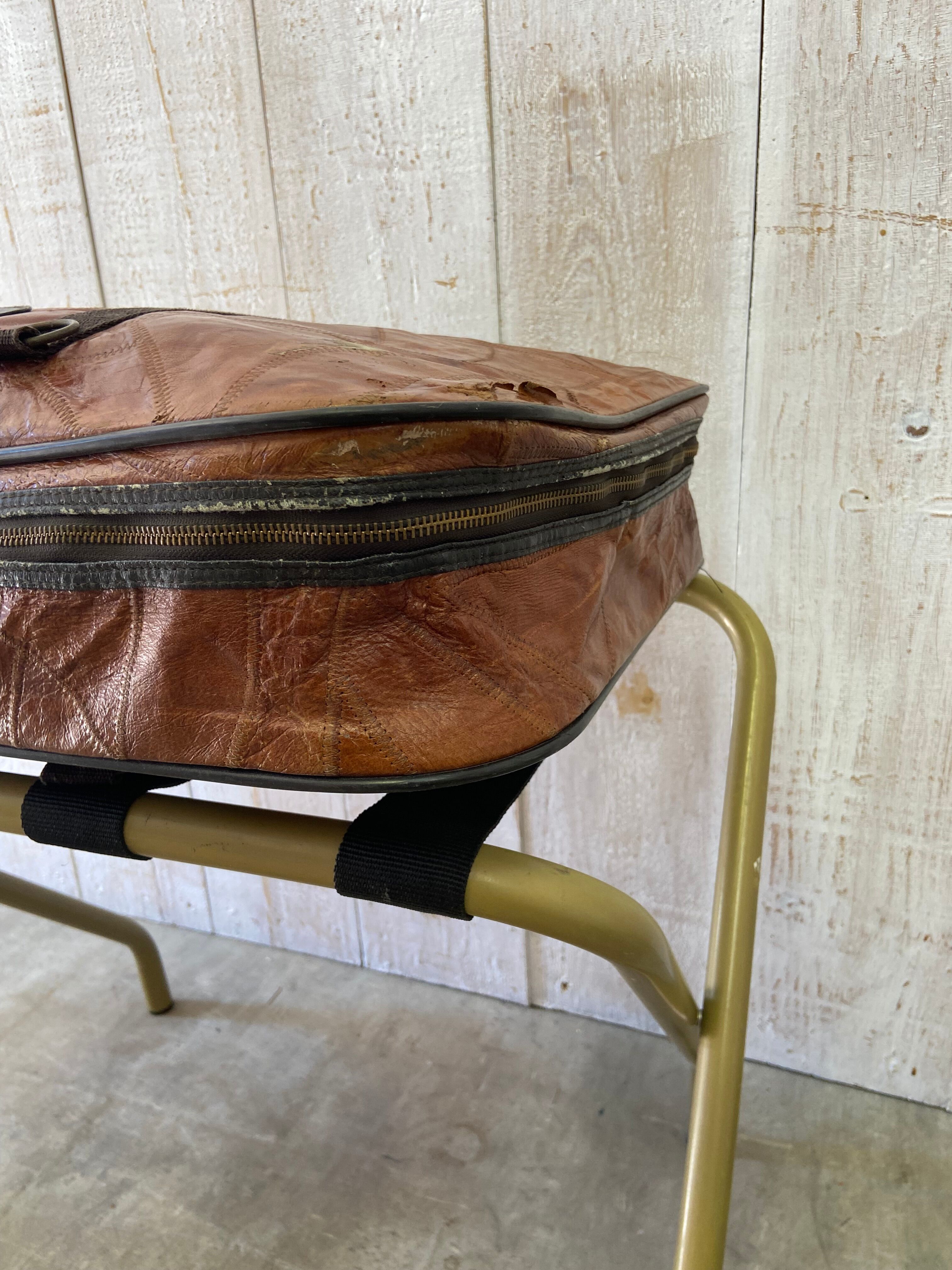 Vintage hotel luggage rack