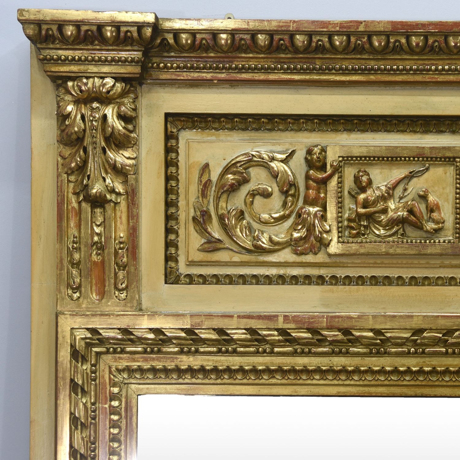 Piedmontese trumeau carved and gilded wood late 18th century