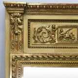 Piedmontese trumeau carved and gilded wood late 18th century