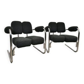 Mid-century restored armchairs