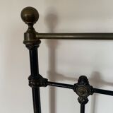 Victorian bed wrought iron and brass