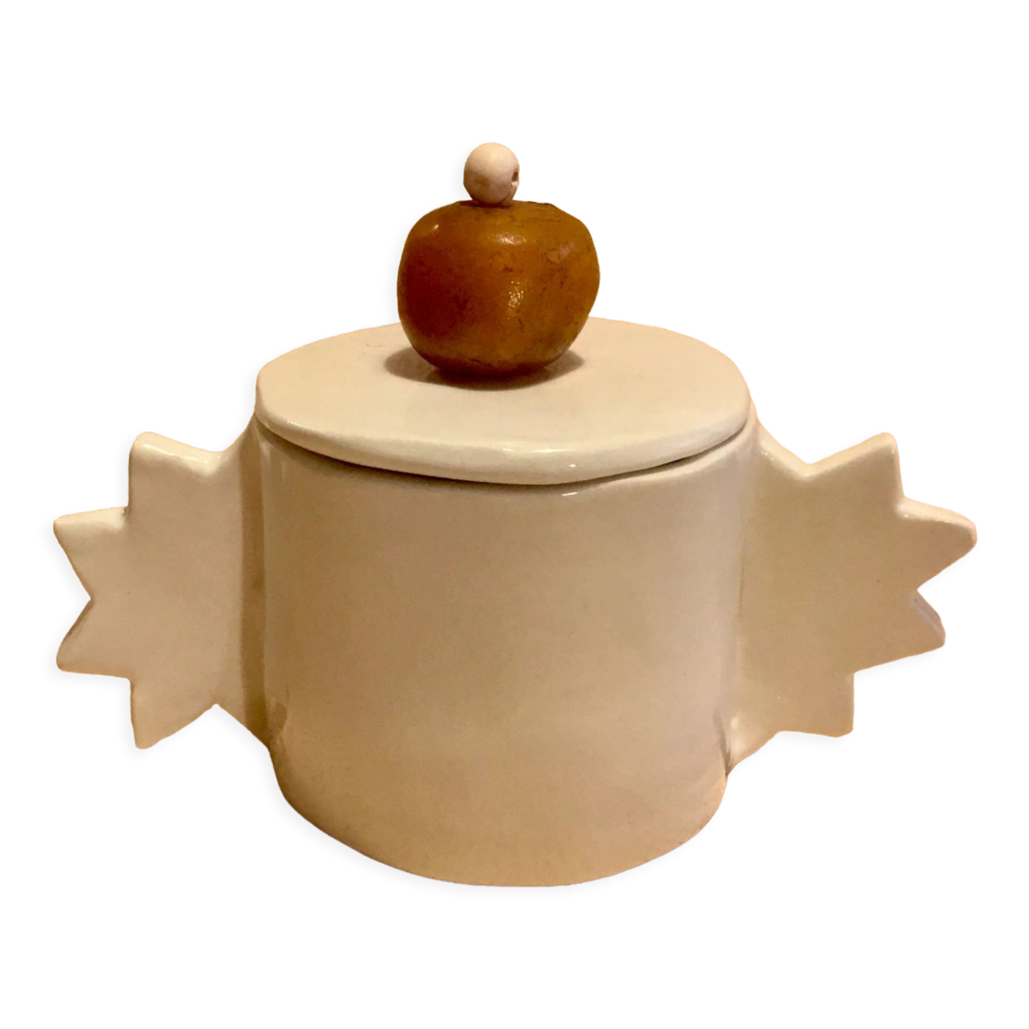 Glazed ceramic box of French artisanal manufacture vallauris