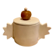 Glazed ceramic box of French artisanal manufacture vallauris