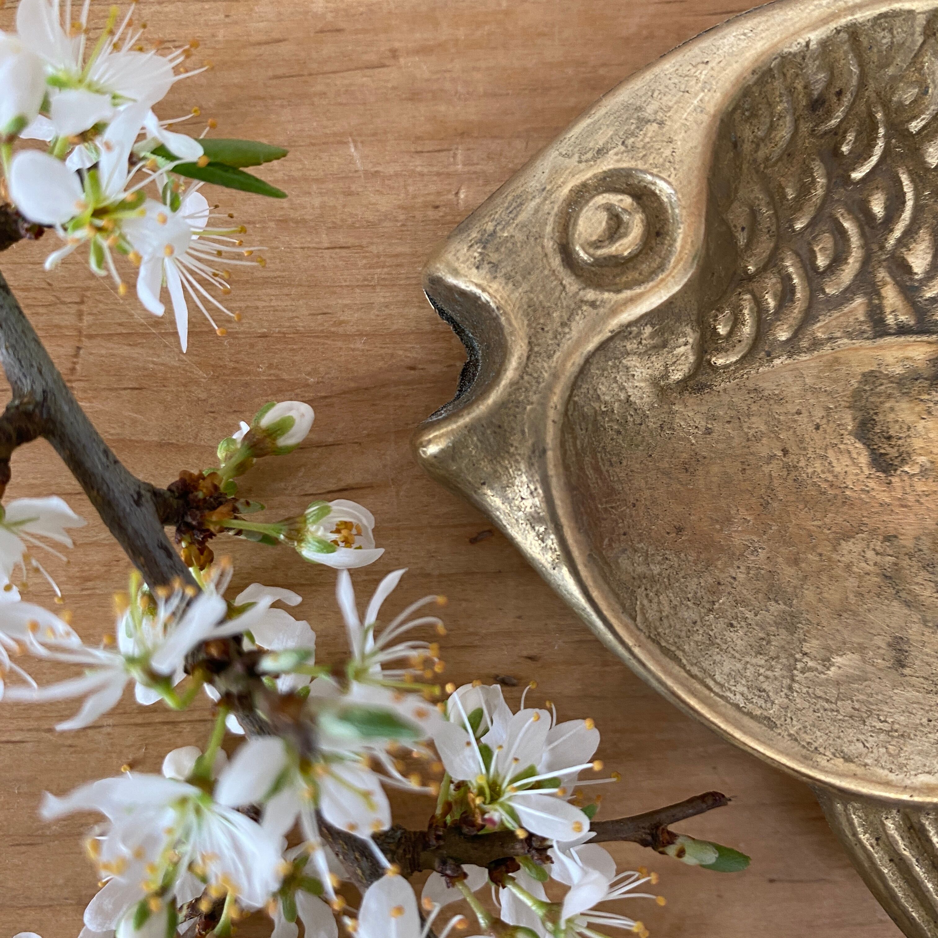 Vintage fish brass tray or ashtray