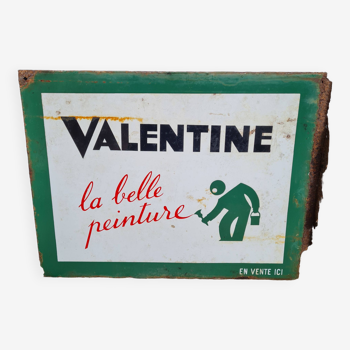 Valentine enameled plaque