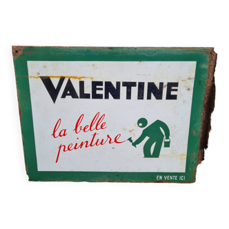 Valentine enameled plaque