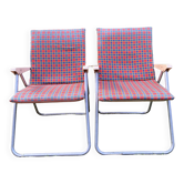 Paire de Fauteuils jardin pliants vintage Kettler Allemagne