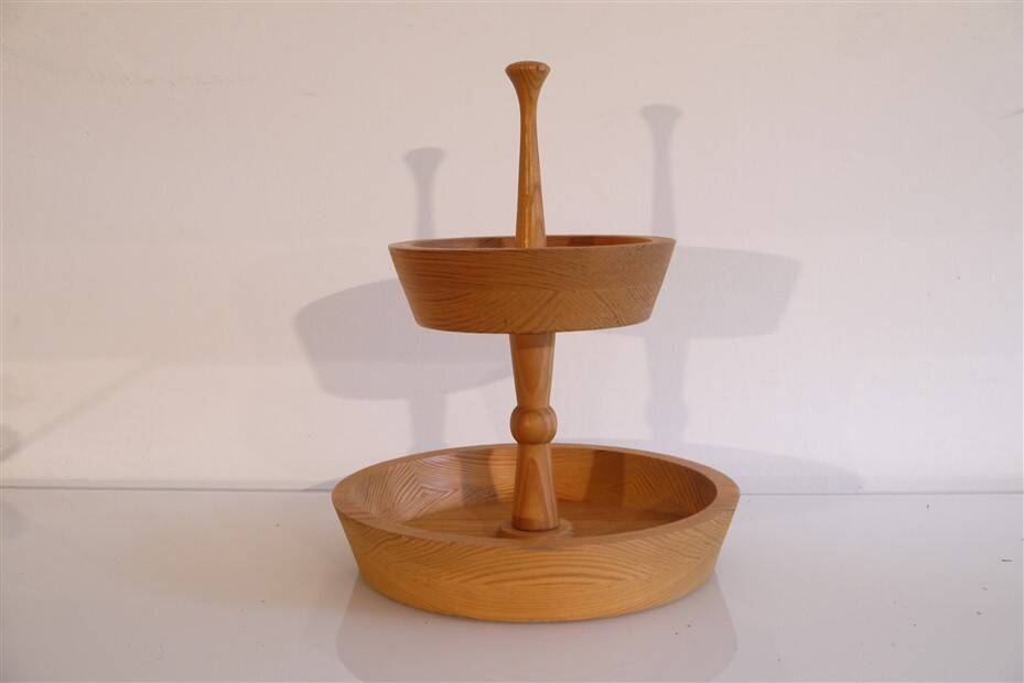 Vintage Scandinavian wooden tray 1970