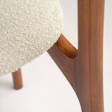 Chaise de salle à manger vintage du milieu du siècle par Rajmund Hałas, restaurée