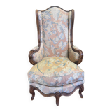Bergère à oreilles de style Louis XV à 5 pieds