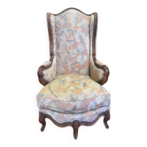 Bergère à oreilles de style Louis XV à 5 pieds