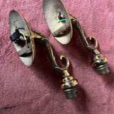 Paire d’appliques bronze  doré  anciennes