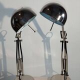 Pair of articulated lamps vintage 1980s industrial design