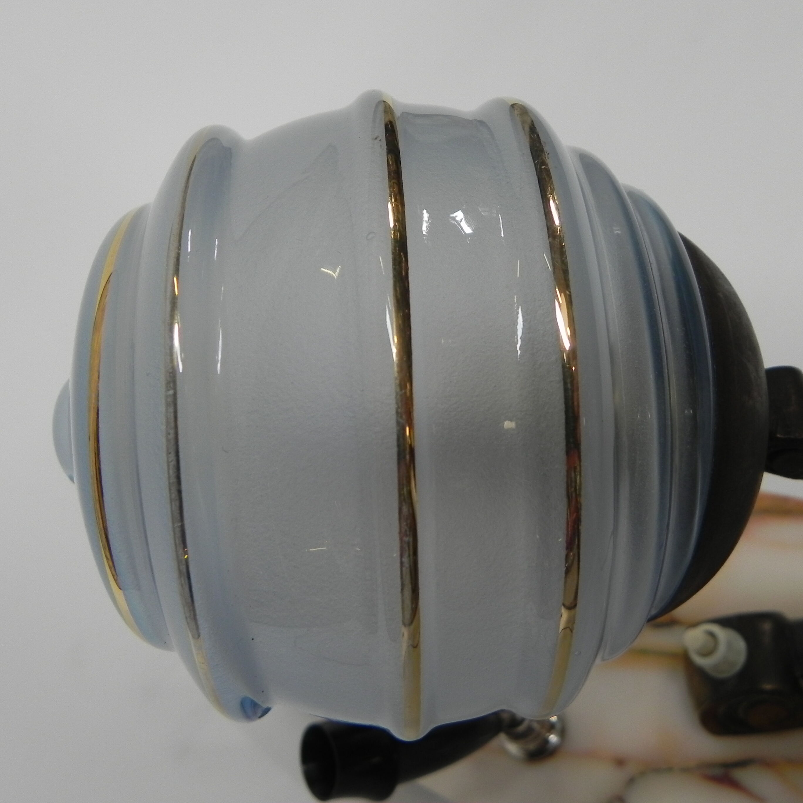 Art deco desk lamp with pen and letter holder