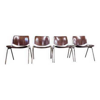 Set de 4 chaises Giancarlo Piretti pour Castelli 1970