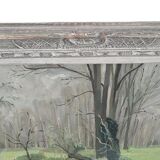 A. Greig - Oil on Isorel Panel on the Bank of a River 1951