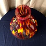 Vase made of multicolored glass paste