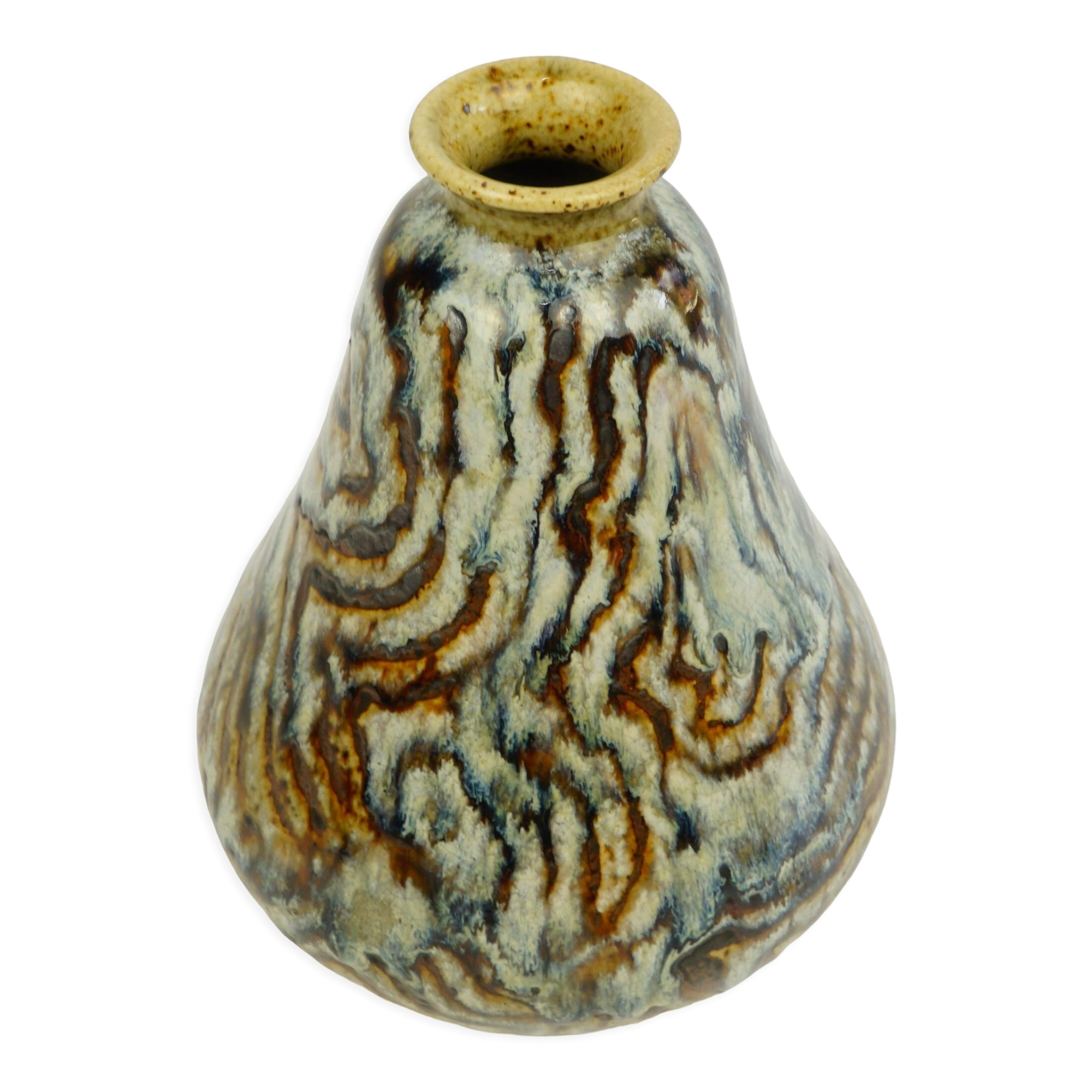 Glazed ceramic vase Primavera art deco