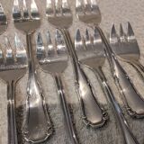 12 silver-plated oyster forks by silversmith Ercuis Valencay