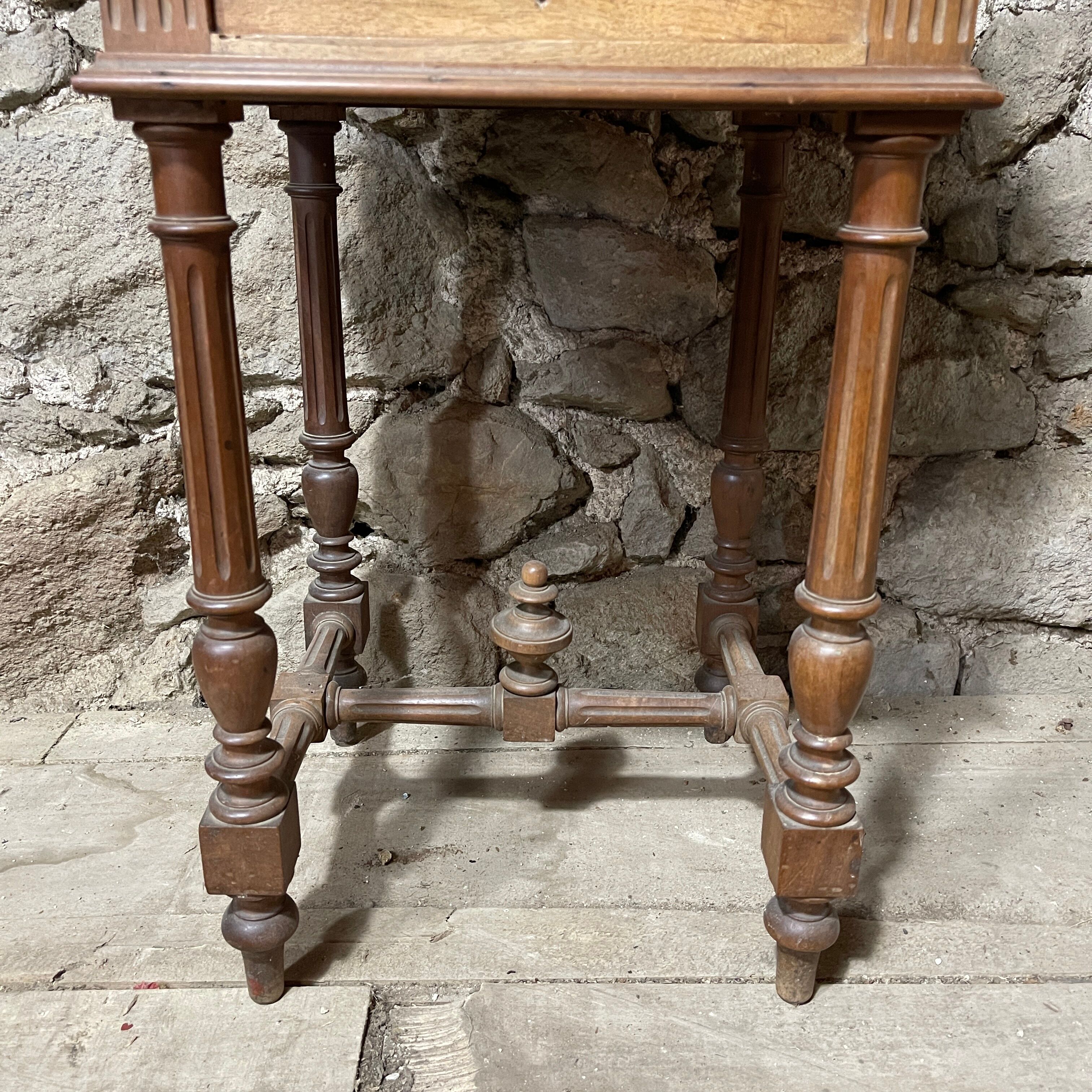 Marble top bedside table