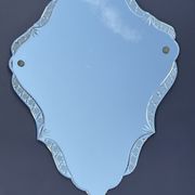 Mirror eventful shape bisauté carved chiseled Venetian mirror of Venice XXth