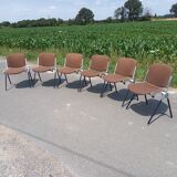 Set of 6 Italian design chairs 70s