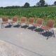 Set of 6 Italian design chairs 70s