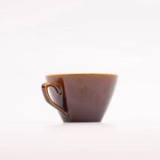 Set of 6 cups and saucers Villeroy & Boch - Bistro model - Brown and white - 1960s