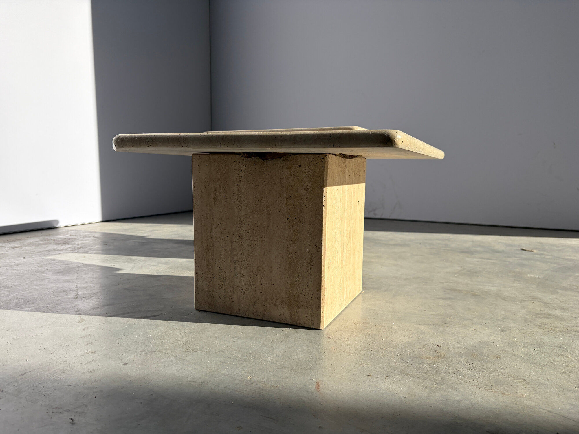 Vintage travertine nesting tables or side tables, 1970s