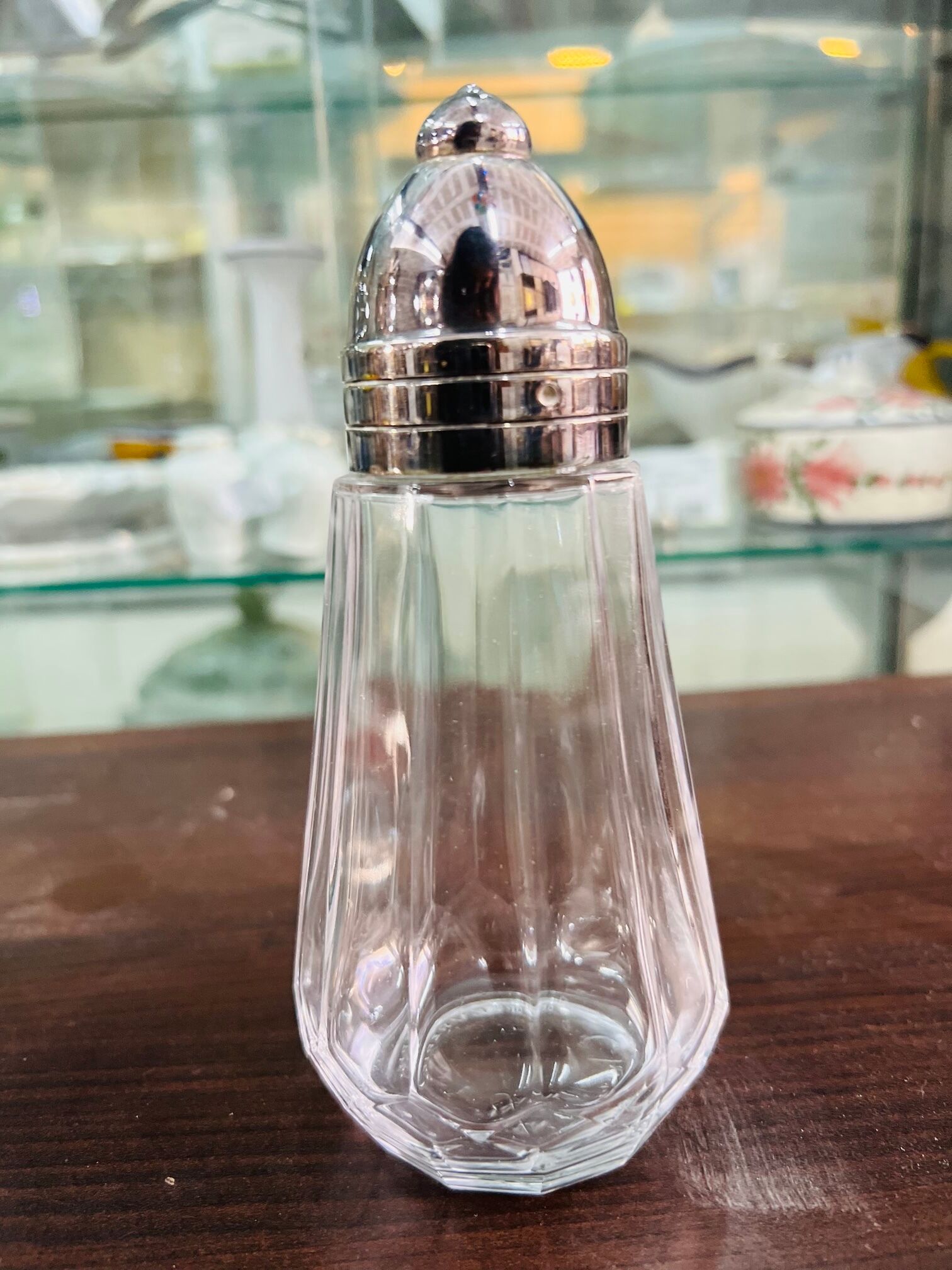 Christofle sprinkler sugar bowler, Mégève model, signature and hallmarks