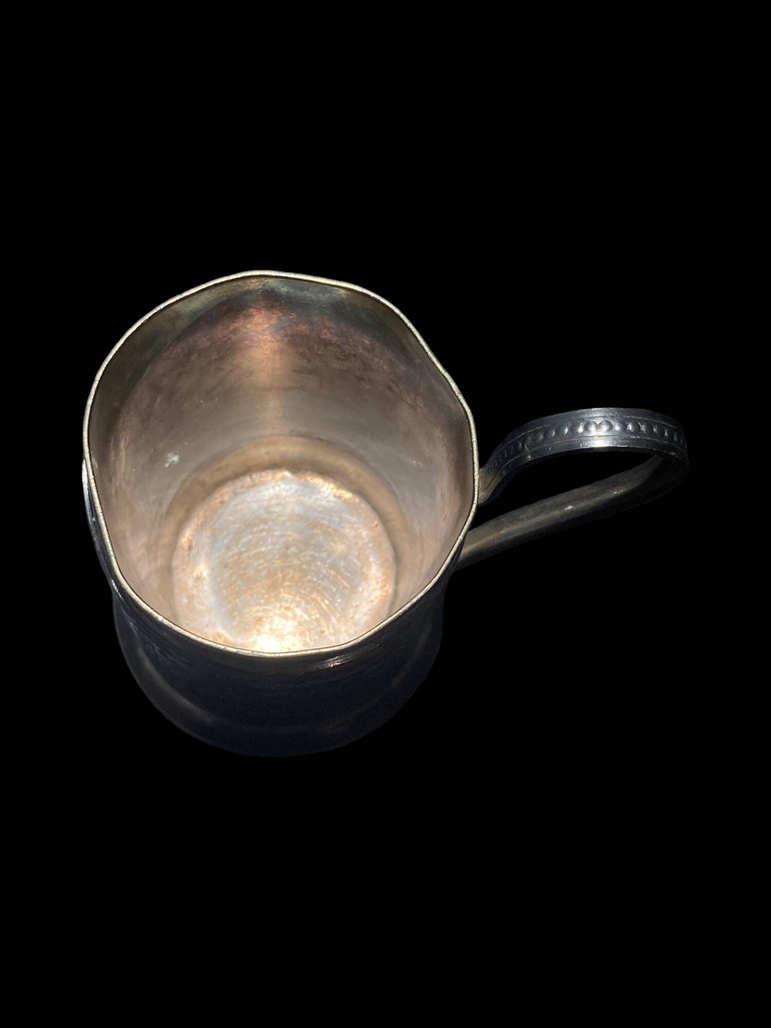 Two silver-plated glasses