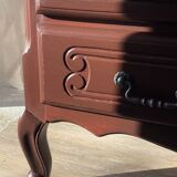Louis XV style commode renovated - natural wood top and deep stain