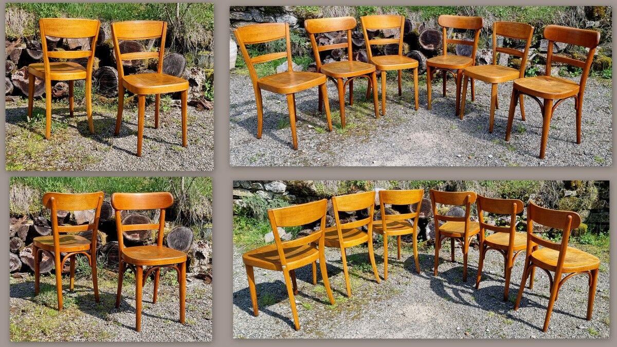 6 chairs bistro Horgen-Glarus Switzerland 30s-50s